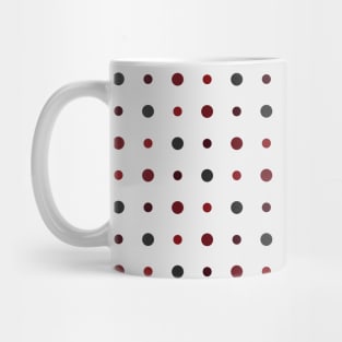 White with red and gray dots Mug